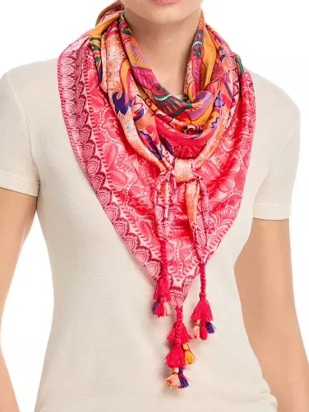 Johnny Was 100% Silk Scarf